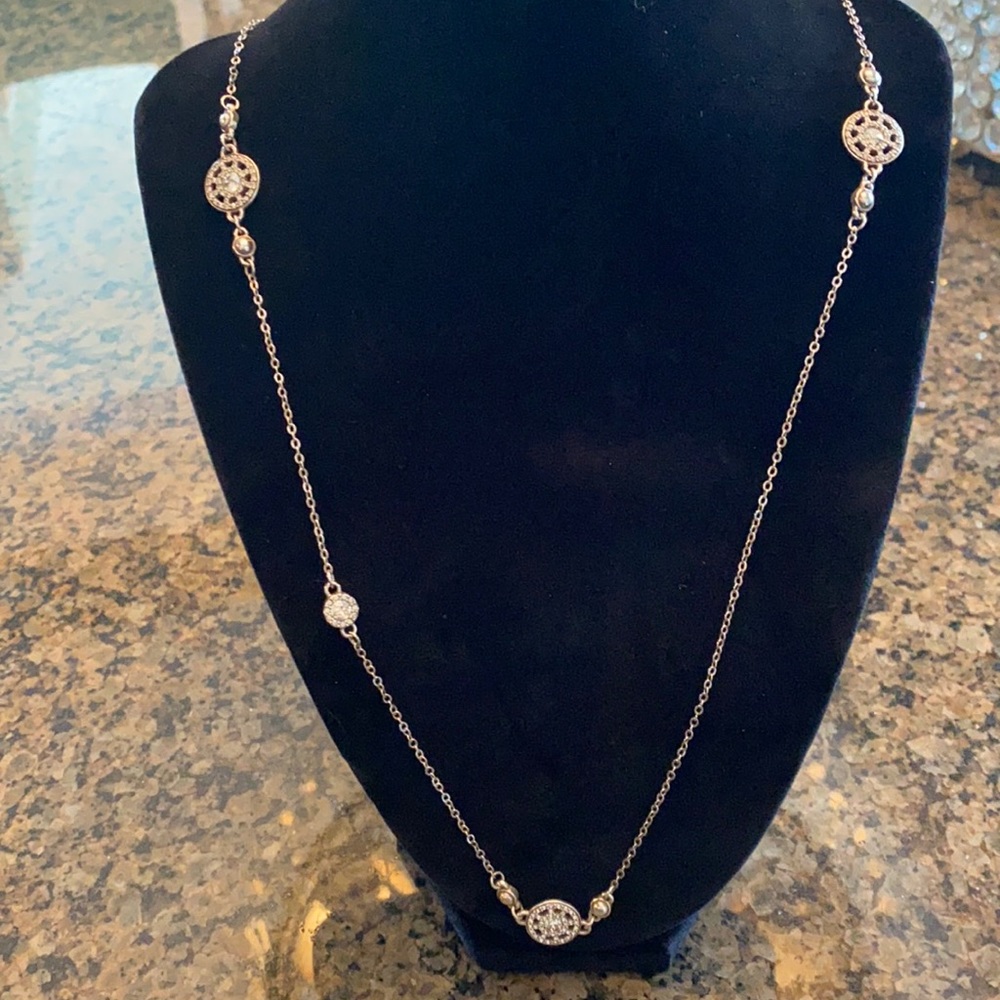 Brighton Intrigue Petite Long Necklace (Silver)